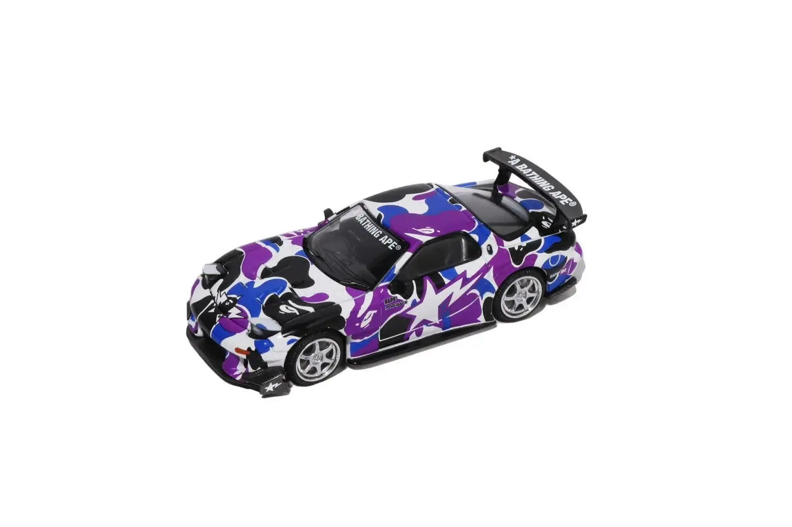 Pop Race 1:64 Scale *A Bathing Ape® RX-7 FD3S Purple Camo - HK BAPE Store 20th Anniversary Exclusive