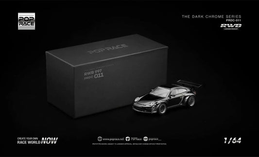 Pop Race 1:64 Dark Chrome Series RWB 997 PRDC-011