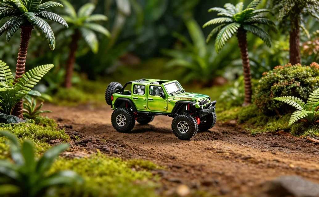 GCD 1:64 Jeep Wrangler Rubicon Off-Road Modified Edition Apple Green #648-GCD-1:64-Mobile Garage HK
