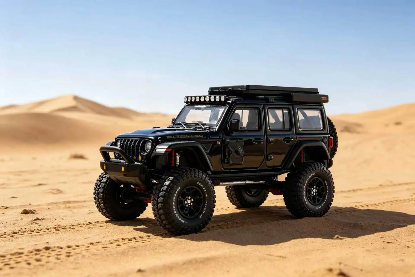 GCD 1:64 Jeep Wrangler Rubicon Off-Road Modified Edition Black #649-GCD-1:64-Mobile Garage HK