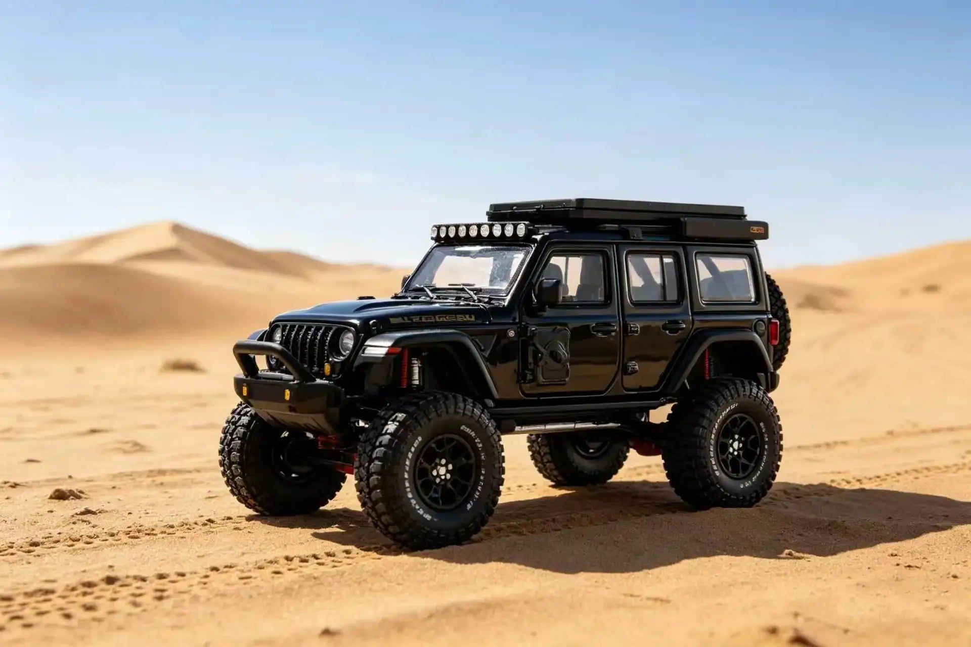 GCD 1:64 Jeep Wrangler Rubicon Off-Road Modified Edition Black #649-GCD-1:64-Mobile Garage HK