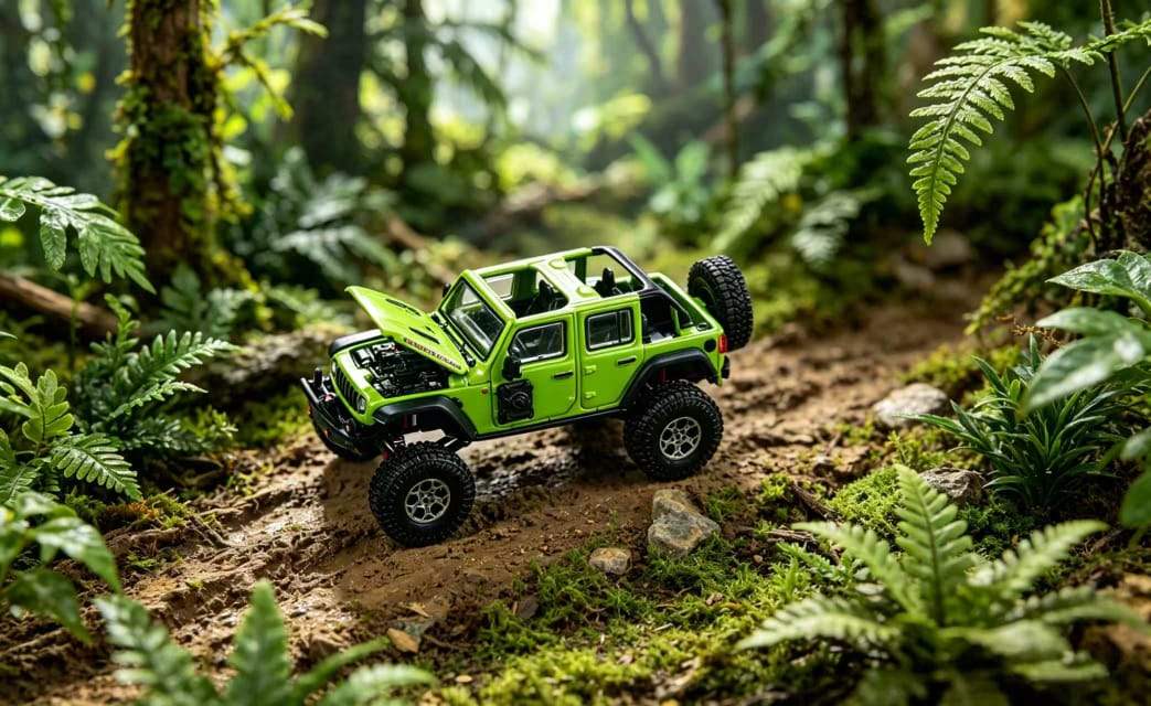 GCD 1:64 Jeep Wrangler Rubicon Off-Road Modified Edition Apple Green #648-GCD-1:64-Mobile Garage HK