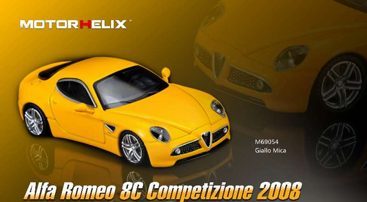 MotorHelix Alfa Romeo 8C Competizione 2008 - Bianco Polare / Giallo Mica