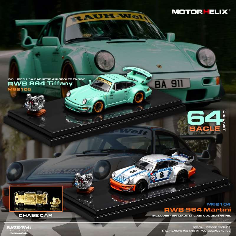 MotorHelix RWB 964 Porsche 911 - Martini / Tiffany