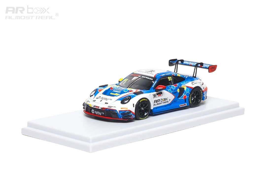 AR Box Almost Real 1:64 Porsche 992 GT3 R Sepang Blue-White Livery #911 (640004001)