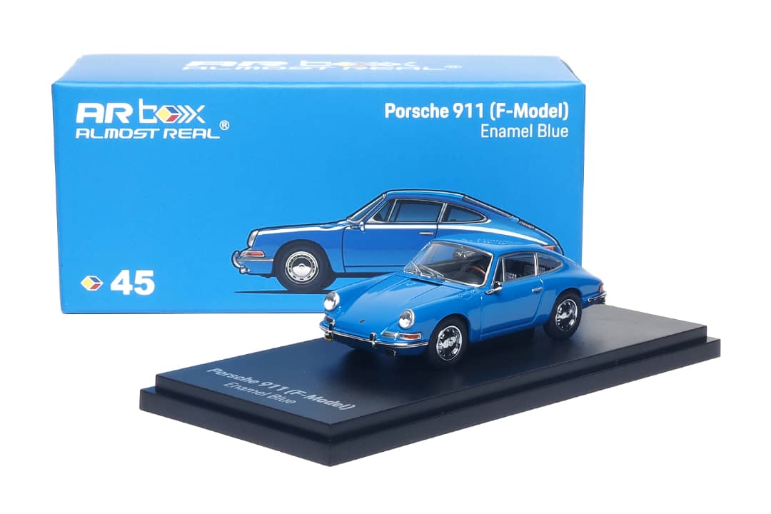 AR Box Almost Real 1:64 Porsche 911 (F-Model) Enamel Blue (641001001)