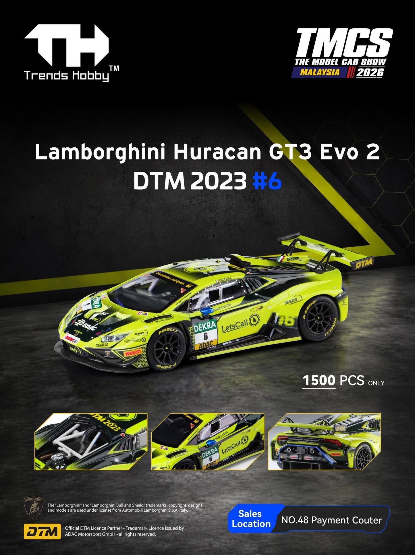 Trends Hobby Lamborghini Huracan GT3 Evo 2 DTM 2023 #6 SSR LetsCall (TMCS 2026 Exclusive)