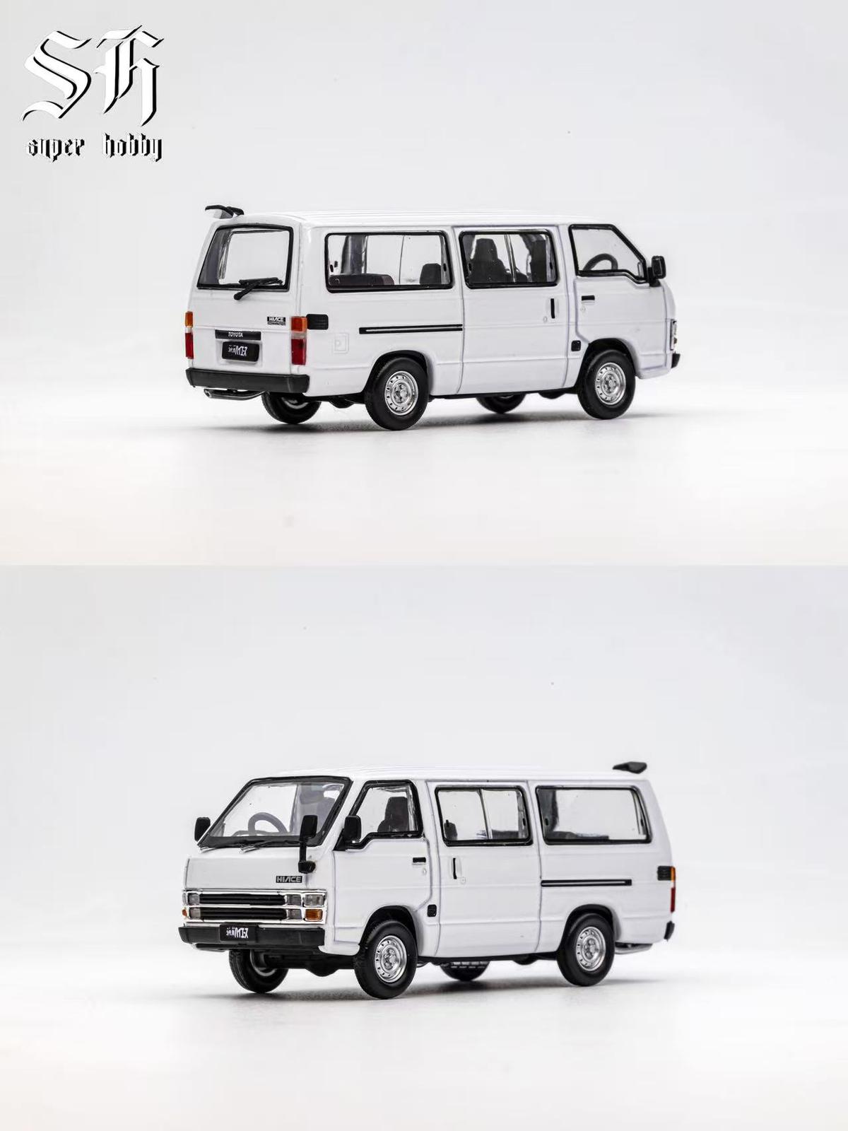 Super Hobby Toyota Hiace 3rd Gen White - Acrylic Display Case