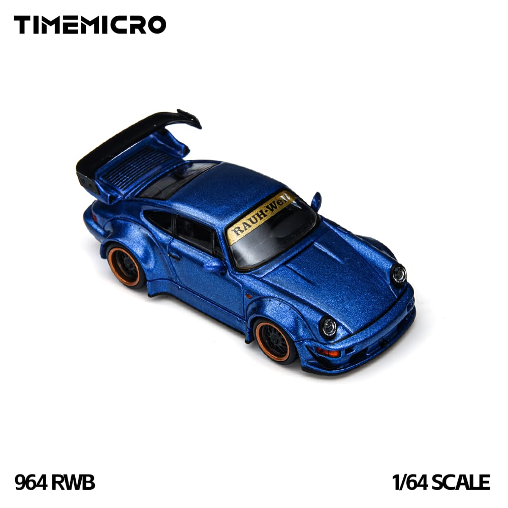 Time Micro Porsche 964 RWB Blue TMCS 2026 Exclusive - Top Angle View