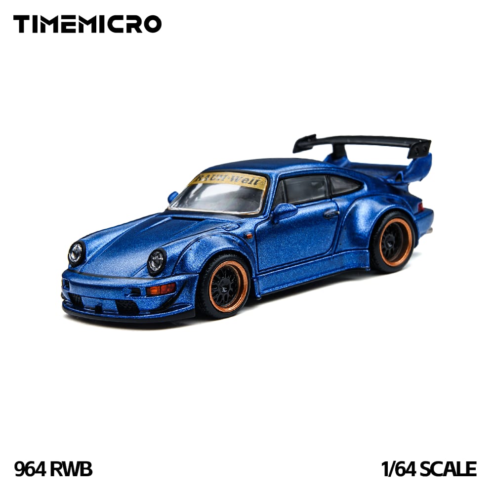 Time Micro Porsche 964 RWB Blue TMCS 2026 Exclusive - Front View