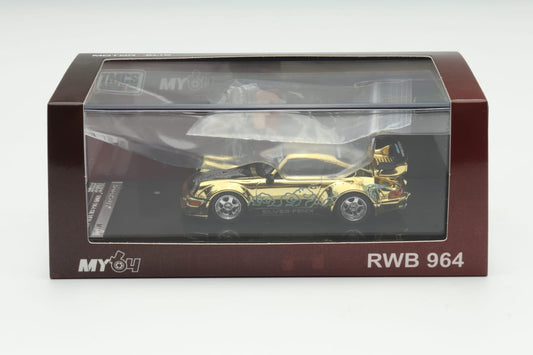 MY64 Porsche RWB 964 Silver-Fenix Gold Chrome - Box Front