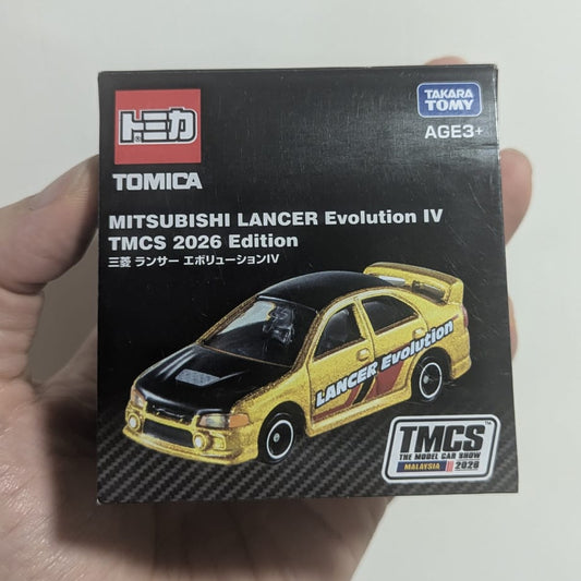 Tomica Mitsubishi Lancer Evolution IV TMCS 2026 Edition - Box Front
