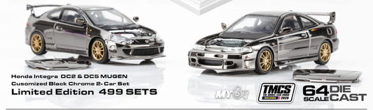 MY64 Honda Integra DC2 & DC5 Mugen Black Chrome 2-Car Set TMCS 2026 Limited Edition