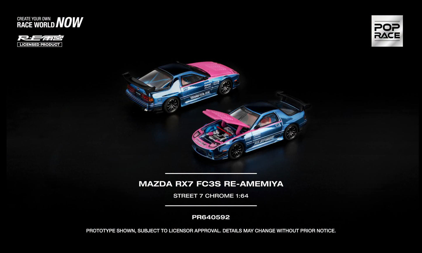 Pop Race PR640592 Mazda RX7 FC3S RE-Amemiya Street 7 Chrome