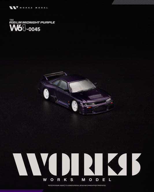 Works Model W64-0009 Nissan Skyline GT-R R33 LM 1995 GT1 #23 Clarion 1/64