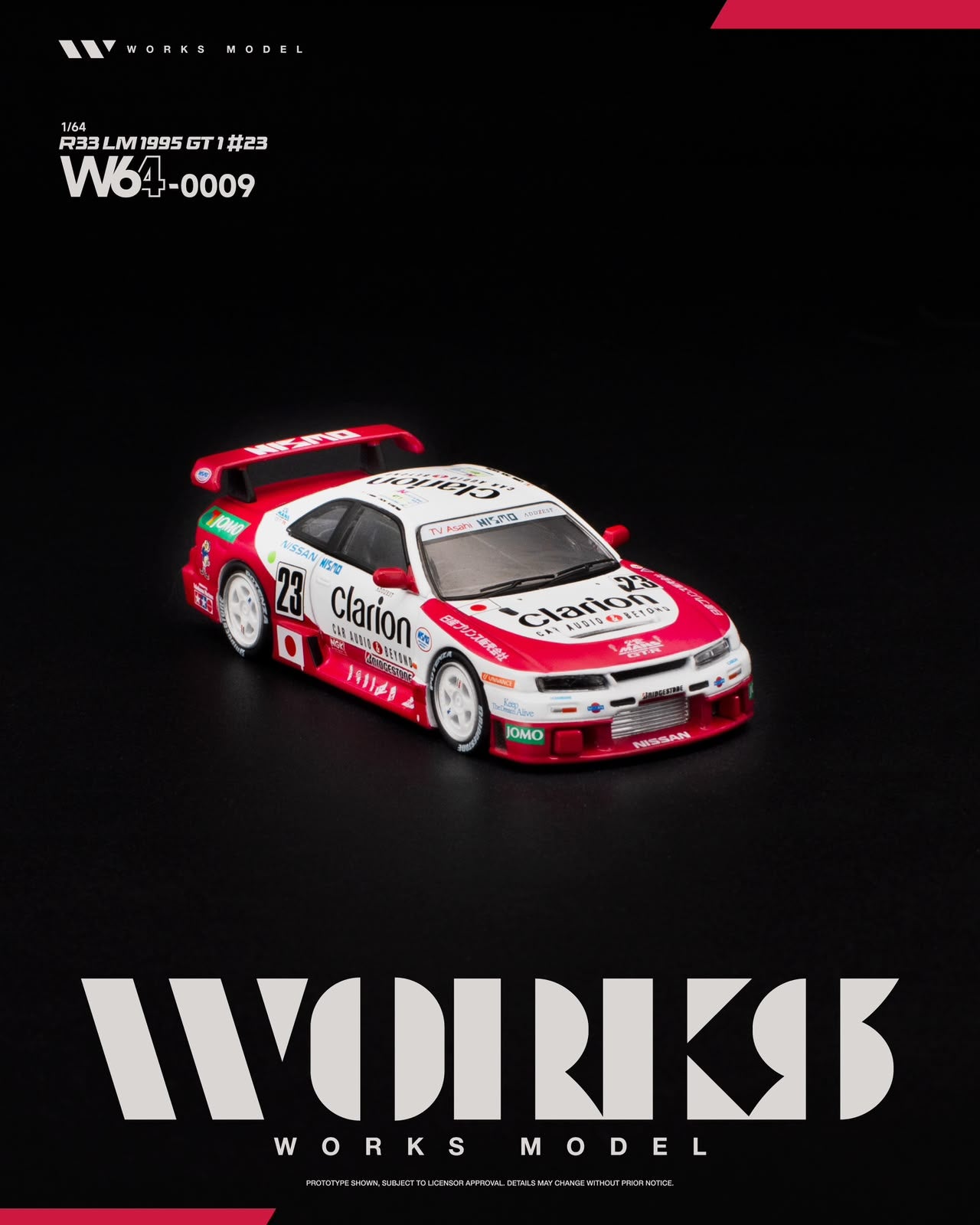 Works Model W64-0045 Nissan Skyline GT-R R33 LM Midnight Purple 1/64