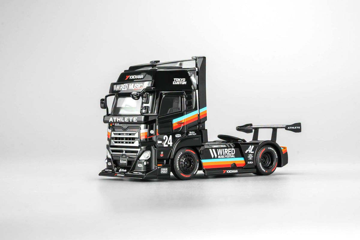Motor Helix M61205 / M61206 LB Trucks UD Quon Head (Black Rainbow / Black & Silver) 1:64