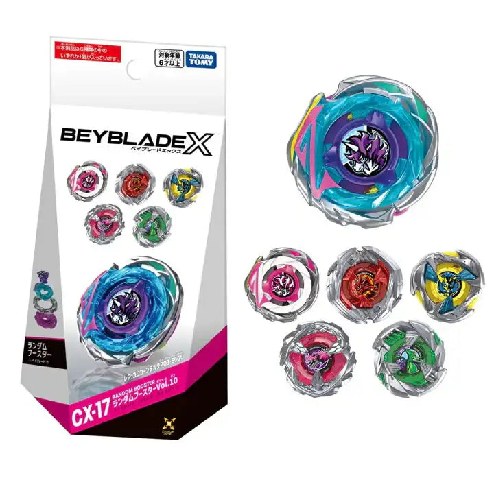 Beyblade X CX-17 Random Booster Vol.10 Complete set of 6pcs-Takara Tomy-Beyblade X-Mobile Garage HK