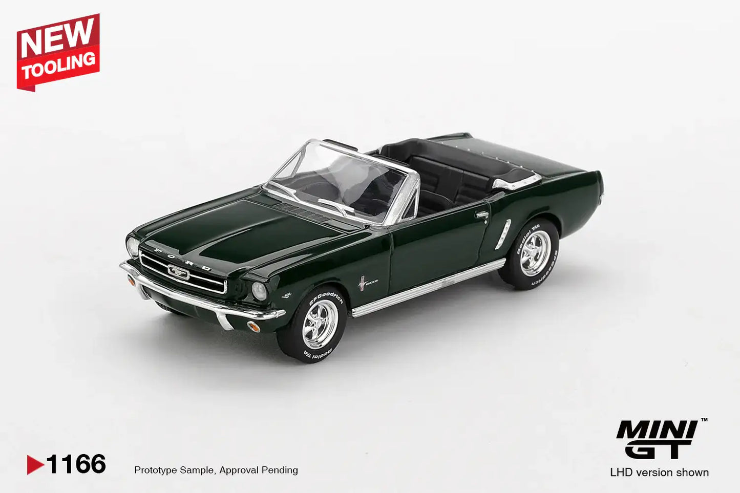 Mini GT #1166 Ford Mustang Convertible 1964 Highland Green Blister Package-Mini GT-1:64-Mobile Garage HK