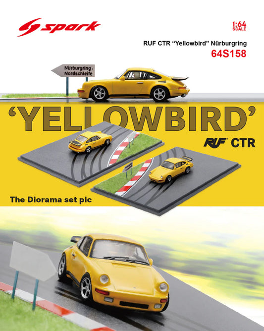 Spark 1:64 RUF CTR "Yellowbird" Nürburgring Prototype with Special Base (64S158)