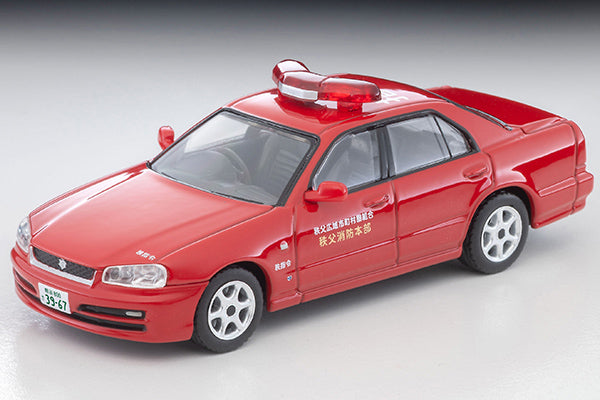 Tomica Limited Vintage Neo LV-N363a Nissan Skyline 4-door sports sedan GT fire command vehicle (Chichibu Fire Department)