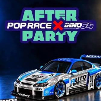 POP RACE PR640584 LB-Super Silhouette S15 White Blue IDE Dinner Car
