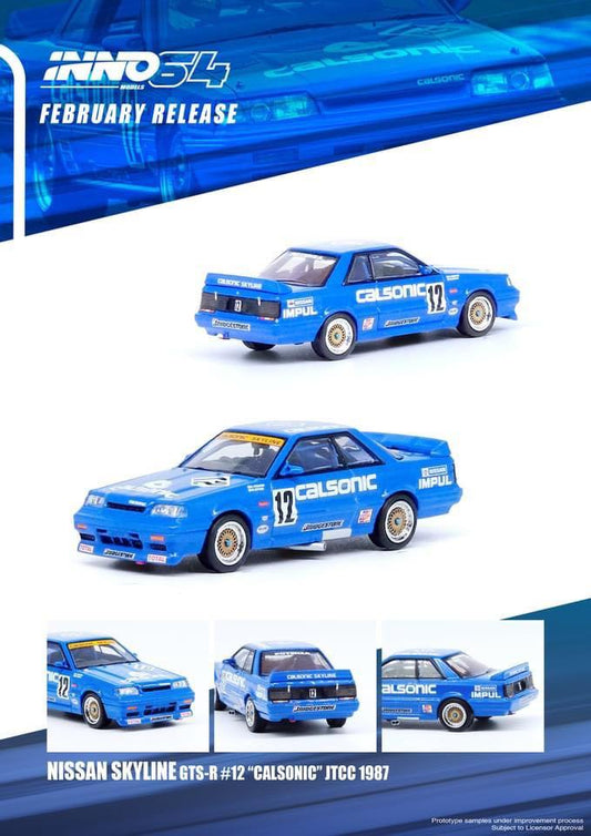 Inno64 1:64 Scale Nissan Skyline GTS-R R31 #12 “CALSONIC” JTCC 1989