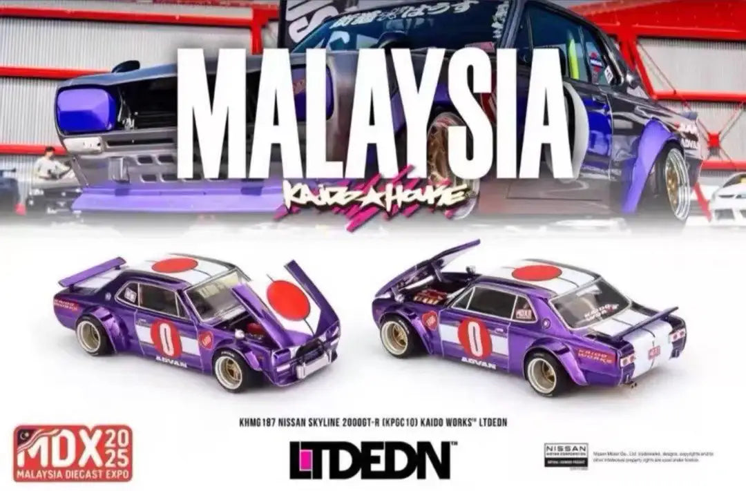 Mini GT x Kaido House MDX 2025 LTD EDN Nissan Skyline 2000 GT-R KPGC10 Kaido Works