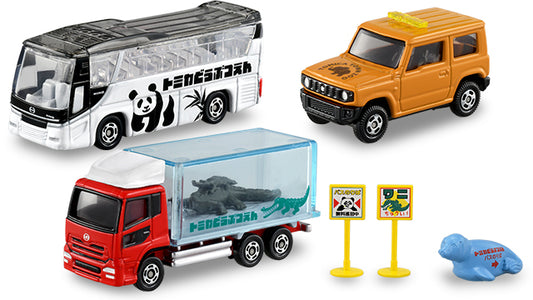 Tomica Let's go play! Tomica Zoo Vehicle Set