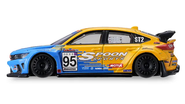 Tomica Custom Works BL26 SPOON Civic FL5 side view alternate wheels and rear wing
