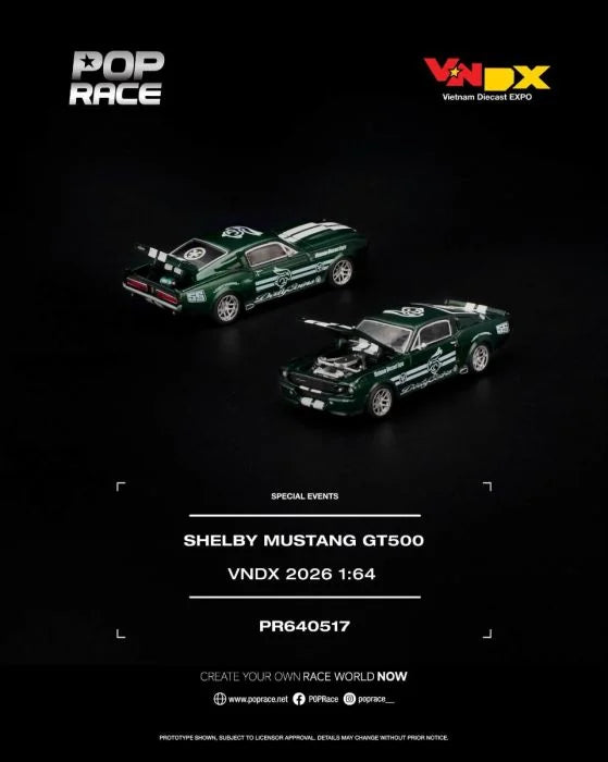 POP RACE VNDX 2026 Event Exclusives 2-Car Set Shelby Mustang GT500 & Mazda RX-7 FD3S RE-Amemiya
