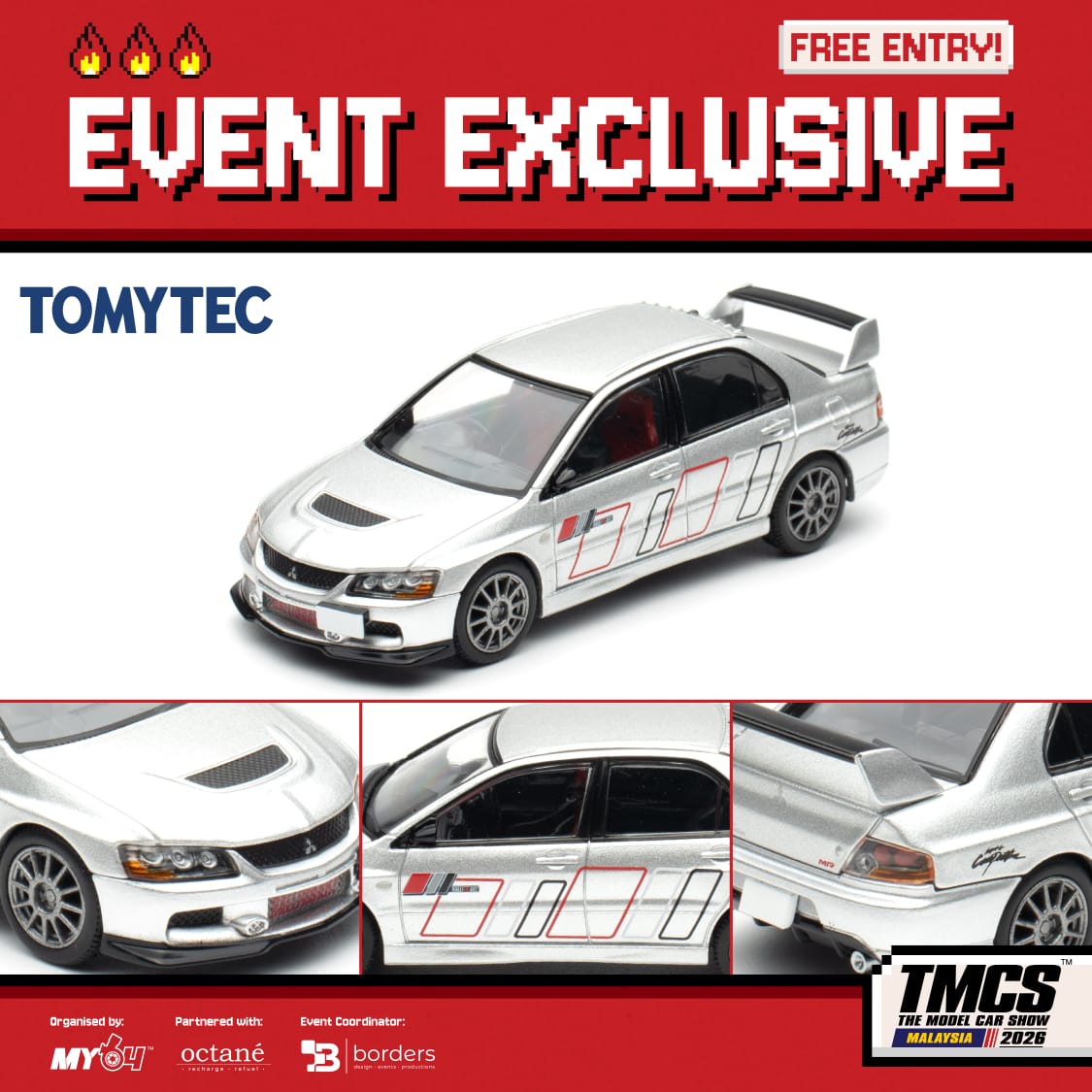 Tomytec Mitsubishi Lancer Evolution IX Malaysia Special Edition