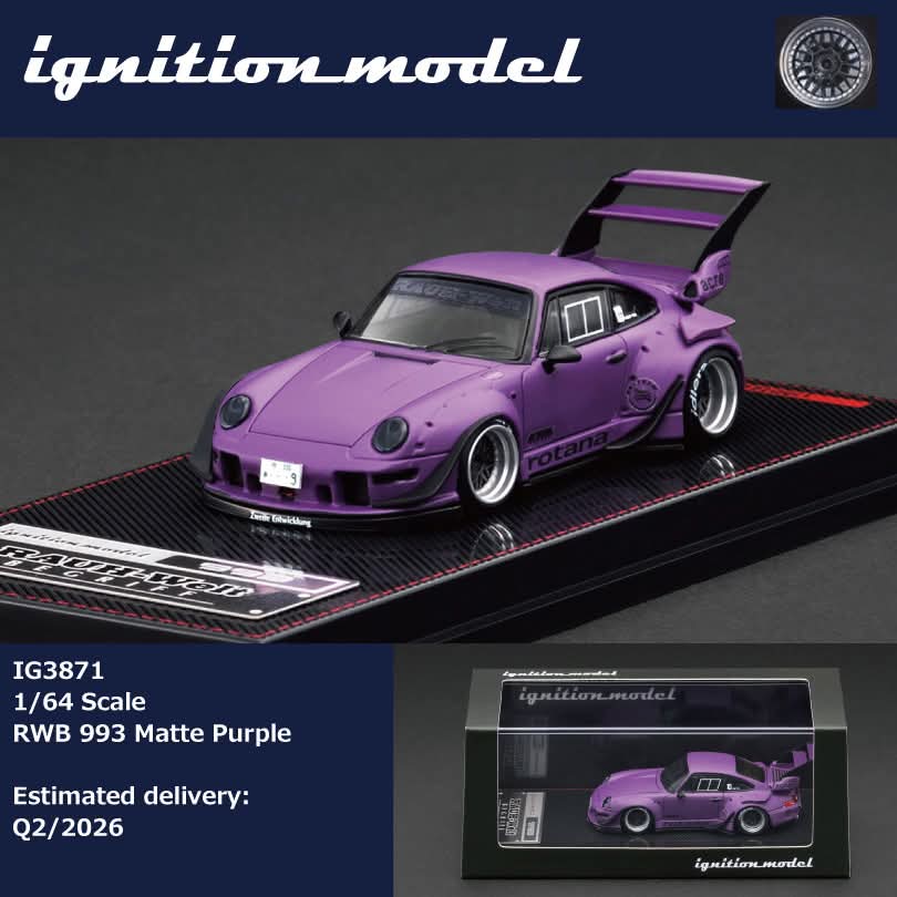 Ignition Model 1:64 Scale IG3871 RWB 993 Matte Purple