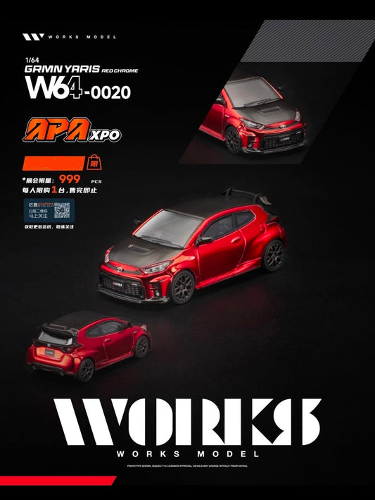 WORKS MODEL W64-0020 Toyota GRMN Yaris Red Chrome APA XPO Exclusive