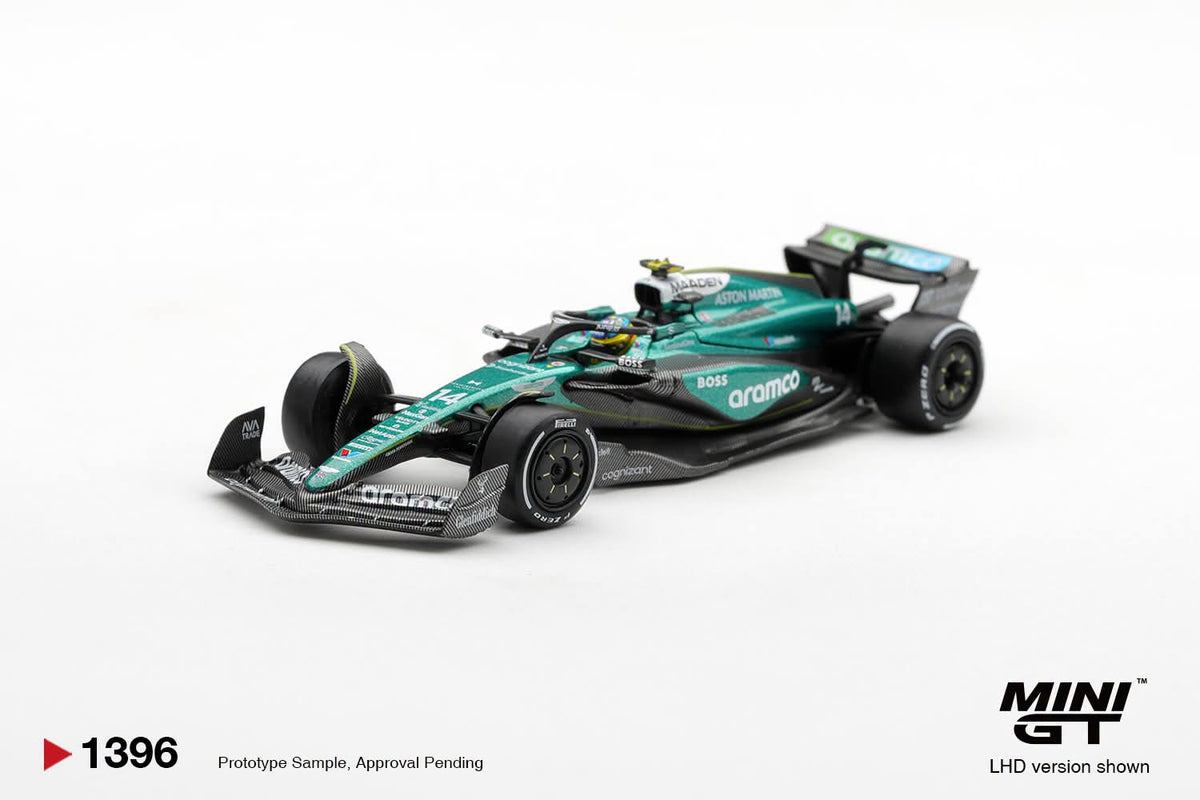Mini GT #1396 Aston Martin AMR24 #14 Fernando Alonso 2024 F1 Las Vegas GP