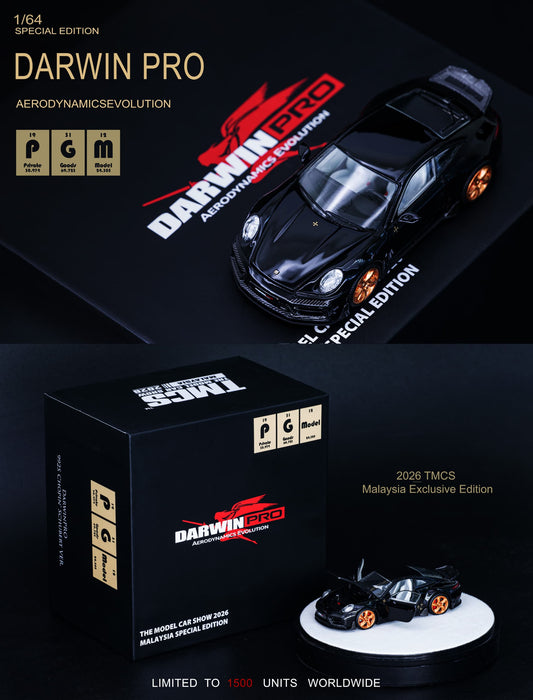 PGM Darwin Pro Porsche 992 GT3 RS Aerodynamics Evolution Black TMCS 2026 Malaysia Special Edition (Limited 1500 Units)