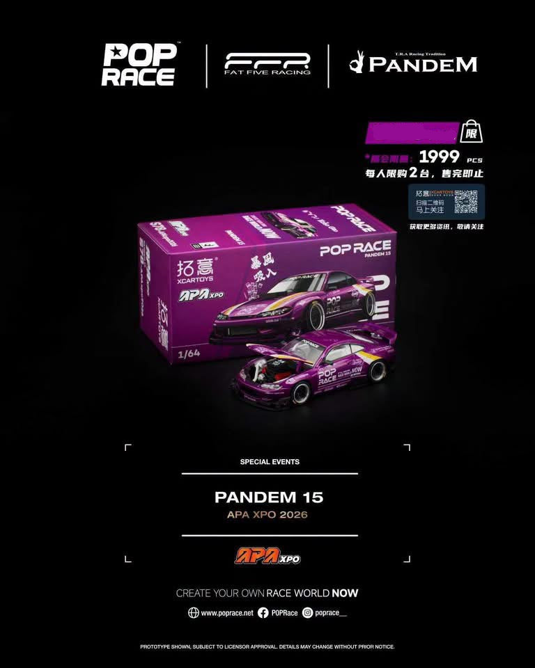 POP RACE X Fat Five Racing Pandem 15 Purple APA XPO 2026 Exclusive