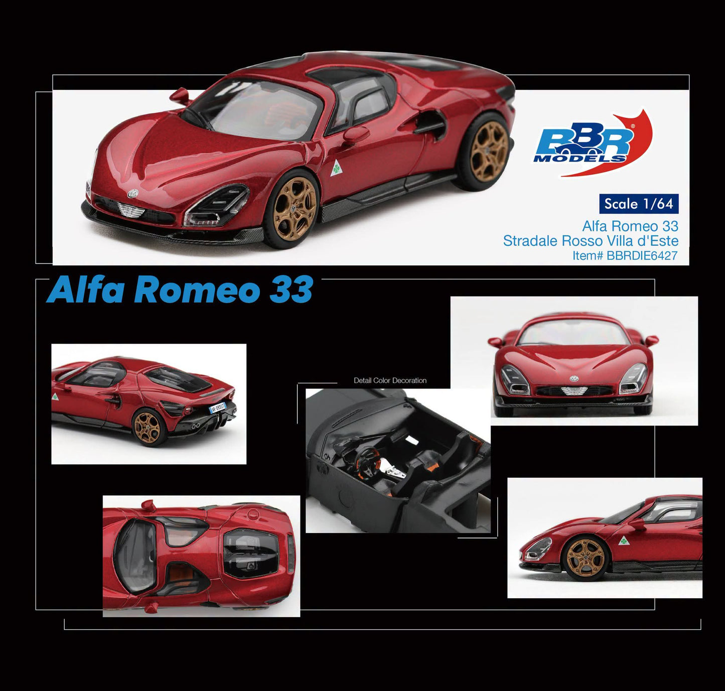 BBR Models BBRFER64046 Ferrari 599XX Evo #18 Blue Yellow 1:64