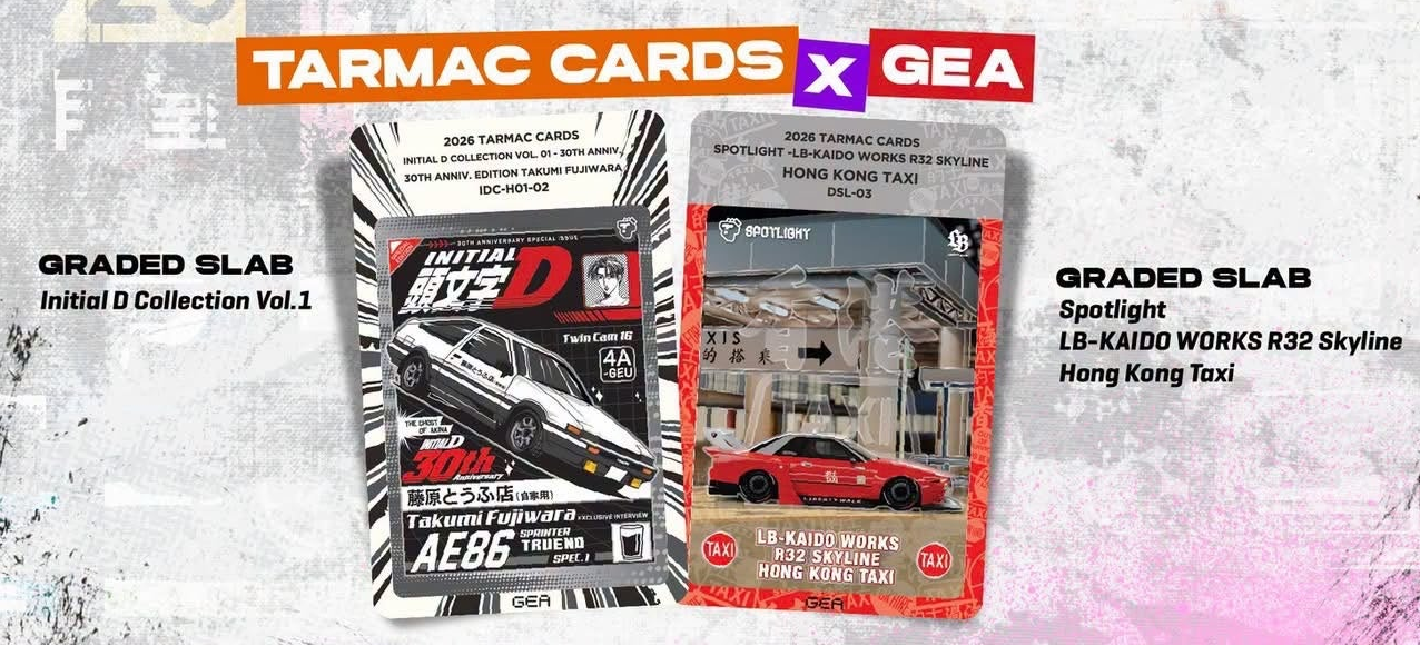 Tarmac Cards x GEA Graded Slab Hong Kong Toy Car Salon 2026 Exclusive
