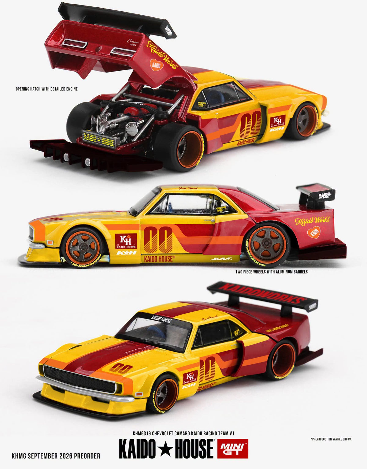Mini GT #319 Chevrolet Camaro Kaido Racing Team V1 - Kaido House x Mini GT