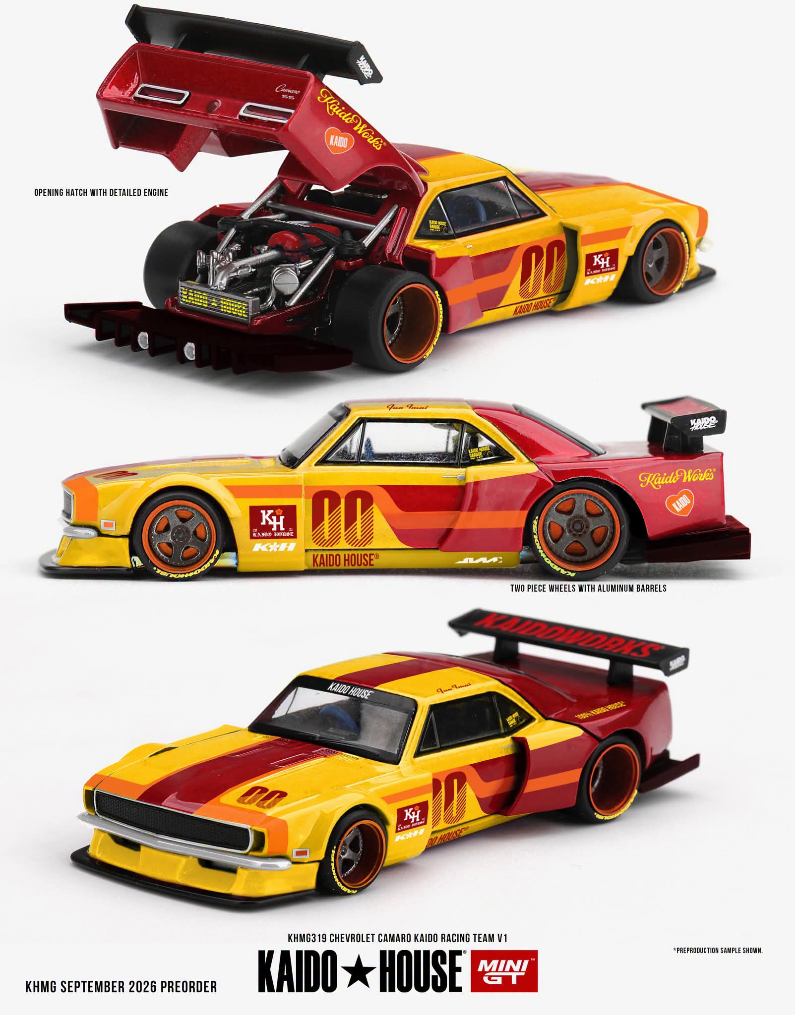 Mini GT #319 Chevrolet Camaro Kaido Racing Team V1 - Kaido House x Mini GT