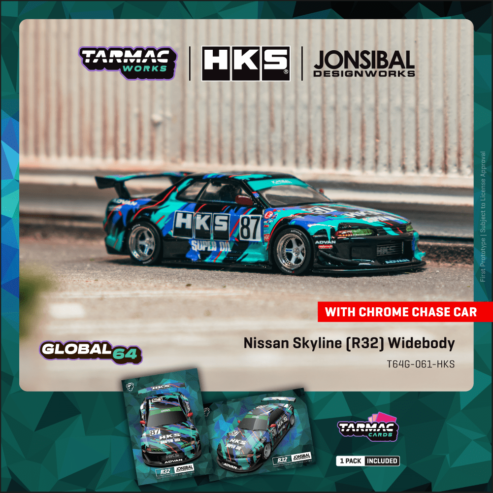 Tarmac Works 1:64 Scale Nissan Skyline (R32) Widebody HKS