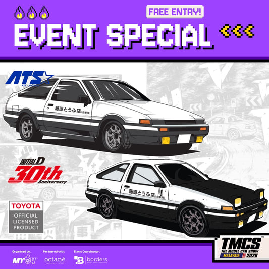 ATS Model Toyota AE86 Initial D 30th Anniversary 2-Car Set (TMCS 2026 Event Special)