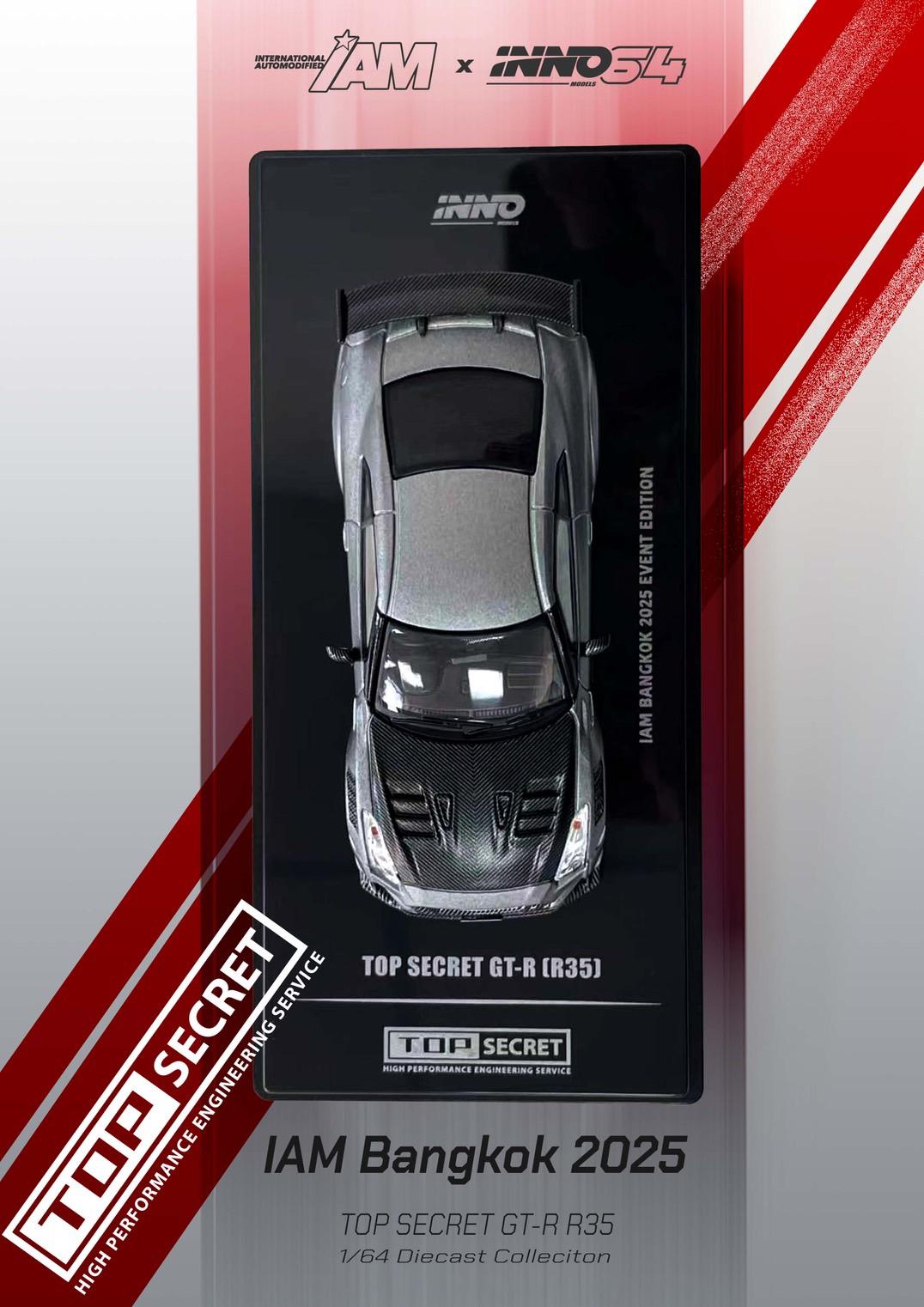 Inno64 1:64 Scale IAM Thailand 2025 Event Edition Top Secret Nissan GT-R (R35)