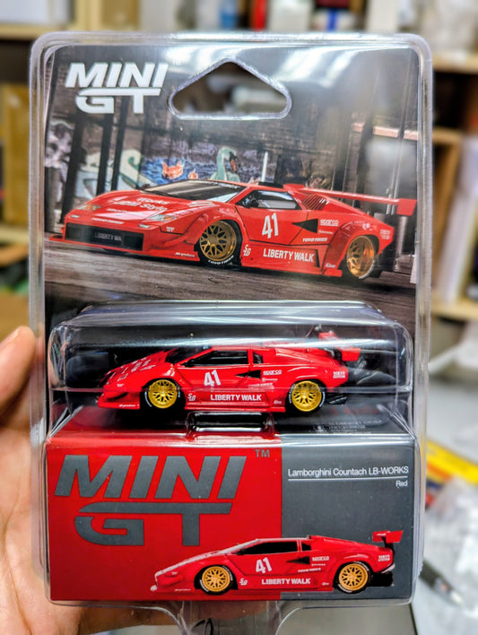 MINI GT #1100 Lamborghini Countach LB-WORKS Red (Blister Pack)