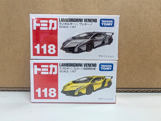 2015 Tomica No.118 Lamborghini Veneno Set of 2