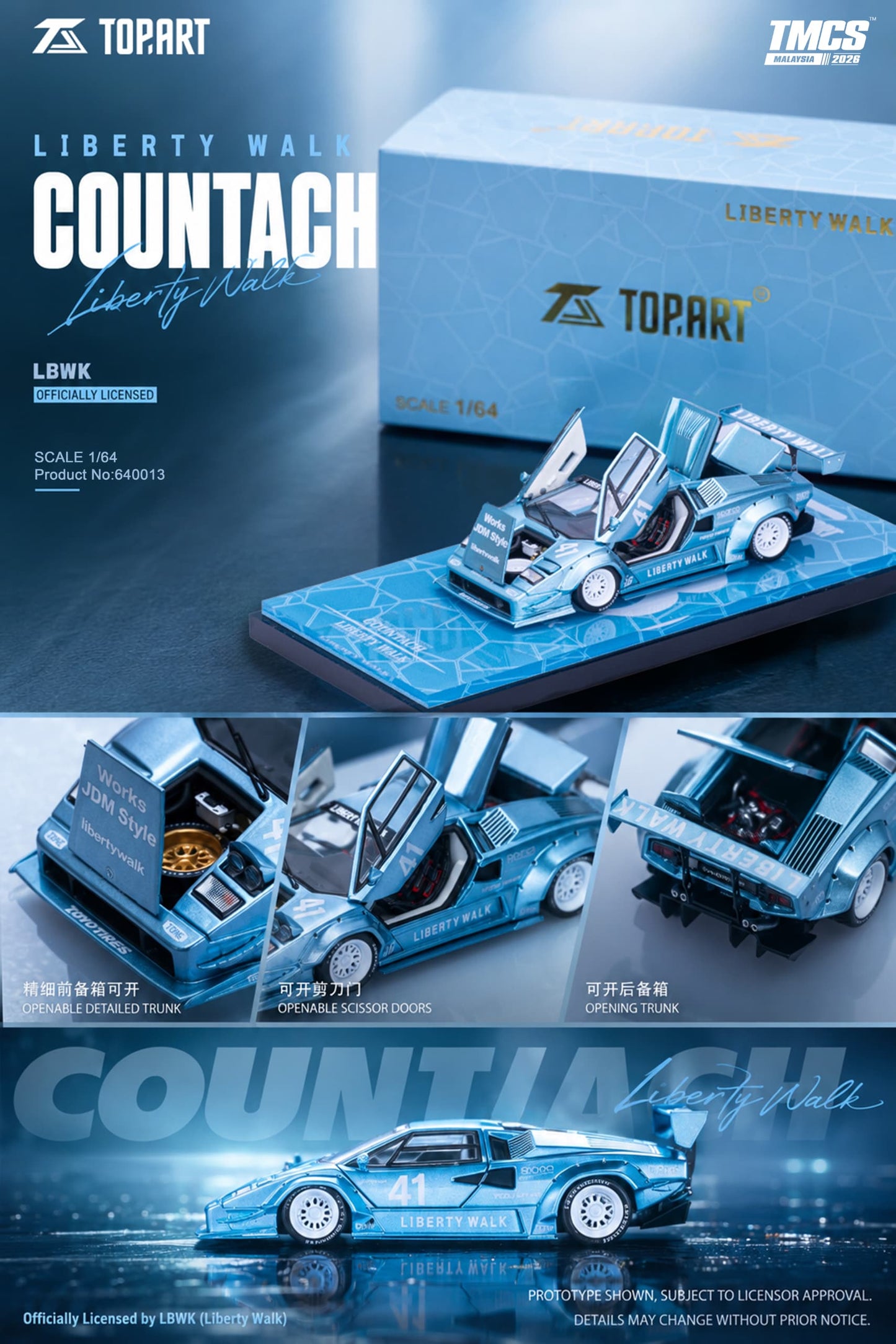 Top.Art Lamborghini Countach Liberty Walk LBWK #640013 (TMCS 2026 Event Exclusive)