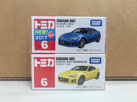 2017 Tomica #6 Subaru Brz Set of 2