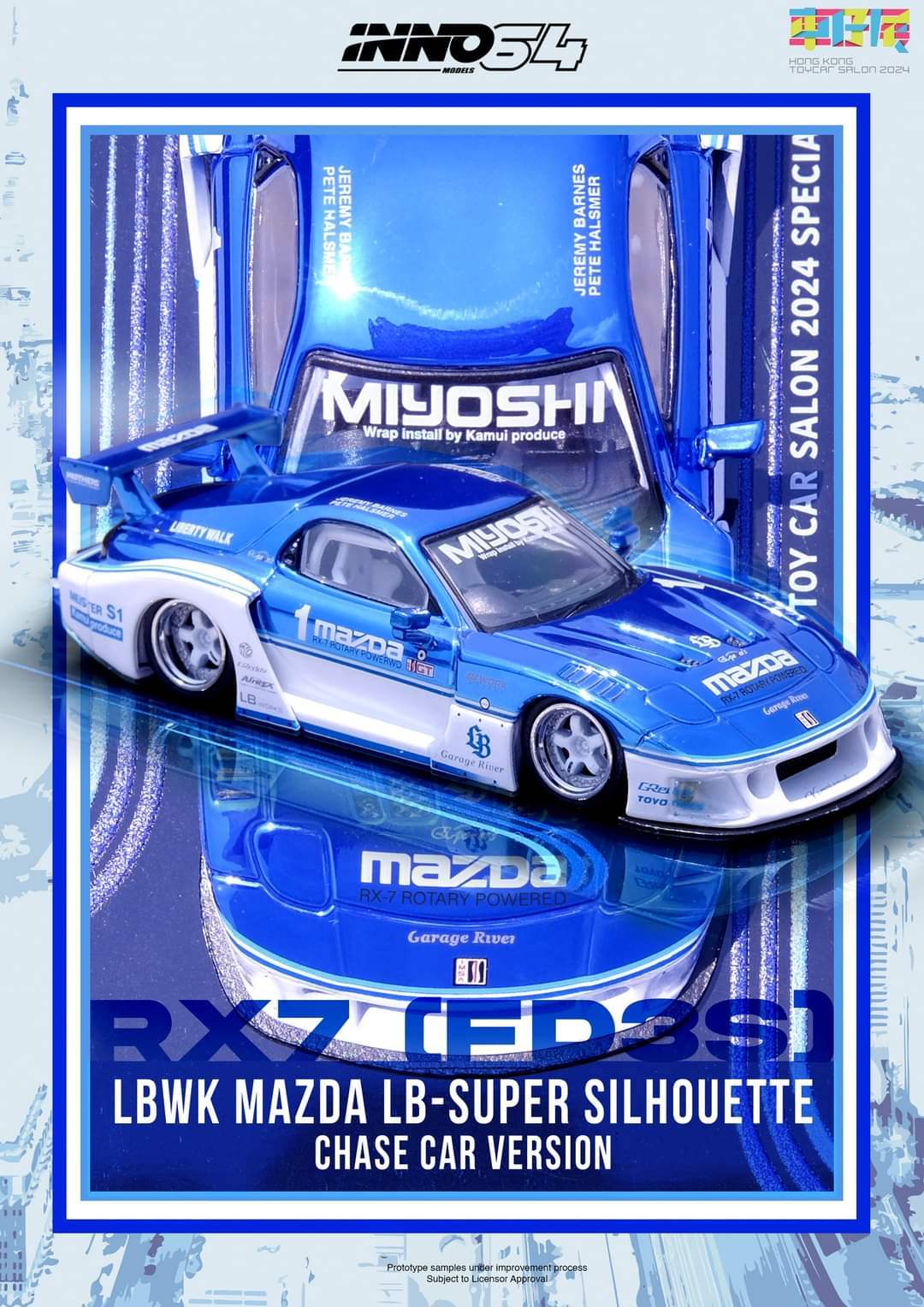 INNO64 x Hong Kong Toycar Salon 2024 1/64 LBWK MAZDA RX7 (FD3S) LB