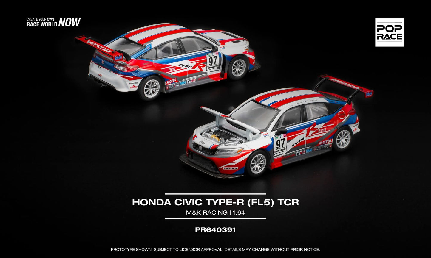 POP RACE 1:64 Honda Civic Type-R (FL5) TCR - M&K Racing